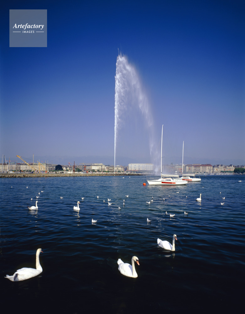 レマン湖と大噴水