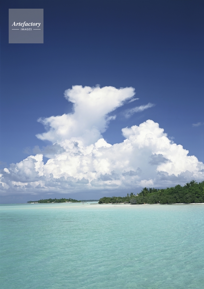 リーフの海と入道雲