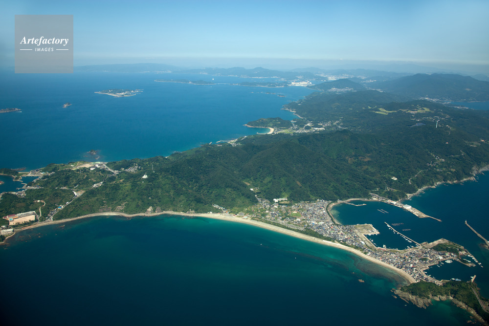 長崎半島 天草湾 島原半島 天狗鼻より長崎港方面