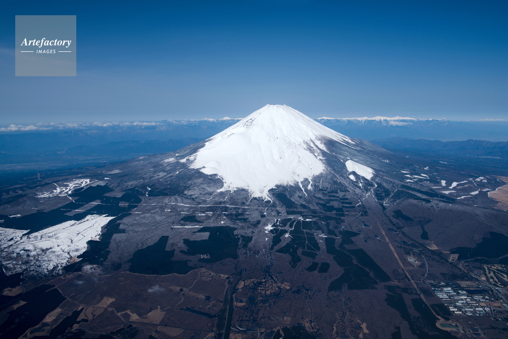 富士山より明石山脈の山並み 世界遺産 日本百名山 4 000m