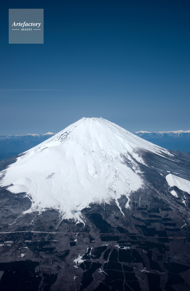 富士山より明石山脈の山並み 世界遺産 日本百名山 3500m