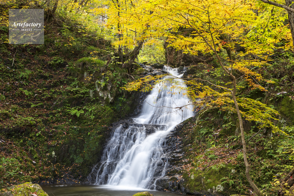 紅葉の宇津江四十八滝 梵音滝